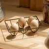 Mutfak Depolama Organizasyonu Pastoral tarzı Demir Raf 6 Yuvalar Yumurta Tutucu Yaratıcı Metal Sepet