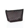 Cute Heart Dots Print Mesh Cosmetic Case Beauty Bag Women Half Moon Makeup Pouches Travel Transparent Toiletry Make Up Bags & Cases