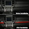 Red Center Console Decoração Tira ABS Acessórios Interiores para Dodge Ram 18-20 4 pcs