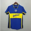 1996/97 Retro Klasyczny Boca Juniors 2000/01 Diego Maradona Roman Riquelme Jersey Tajlandia Koszulki piłkarskie 1998 Soccer Jerseys Mundur