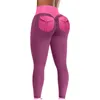 Yoga Outfit 40 # Leggings push-up a vita alta Anti-cellulite Donna Allenamento solido Fitness Sport Running Pantaloni sportivi rugosi