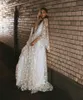 Casual Dresses White Robe Ceremonie Femme Sexig Backless Star Foiled Perspektiv Glitter Golvlängd Klänning för Women's Wedding Froc