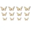 3d Hollow Butterfly Naklejki Ścienne Dekoracje Domowe Festiwal Party Układ Papierowy Motyle12PCS / Set