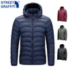 Men Winter Brand Warm Waterproof Thick Jacket Parkas Coat Autumn Windproof Detachable hat Slim 210910