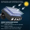 Lampes solaires Capteur de mouvement étanche 4 LED lumineuses 3 Modes d'éclairage Jardin extérieur Sécurité sans fil Projecteur à énergie solaire