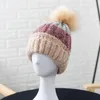 Czapka czapki/czaszki czaszki wełniane kobiety zagęszczone dzianinowy kapelusz zima plus aksamitne ochronę ucha ciepło gorros mujer invierno pompom czapki czapki