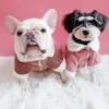 Chaqueta de algodón para mascotas de pana, abrigo con solapa y abrigos de terciopelo para mascotas, ropa para perros, ropa informal para perros de peluche