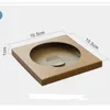 300pcs Kraft Paper Coaster Packaging Box With Window Diy Gift Boxes For Ceramic Cup Mat Mug Pad Packaging Whole7783893