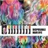 Pente de giz de cabelo descartável, pente de cor de giz de cabelo temporário pente de cabelo lavável para cabeleireiro para crianças, mulheres para festa cosplay diy (6 cores)