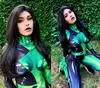 3D Gedrukt Halloween Super Villain Kim Mogelijke Shego Kostuum Vrouwelijke Zentai Suit Cosplay Kostuums