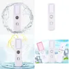 Women Face Steaming Device UBS Rechargeable Water Supply Instrument Hand Held Nanometer Spray Humidifier Party Supplies Portable RRA12273
