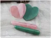 Anti-Aging Pink Crystal Natural Jade Beauty Face Kit da tavola Guasha Massaggio Healing Stone Massaggiatore viso Gua Sha board