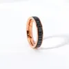 Wedding Rings Fashion Colorful Crystal Zircon Femme Stainless Steel Rose Gold Ring For Women Engagement Jewelry