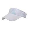 Tie Dye Visor Hat Summer Women's Golf Sun Hats Baseball Caps Adjustable Size Beanies Beach Breathale Empty Top Sports Cap