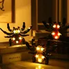 2 stks LED Halloween Bat Light String Solar Lights Bats Verlichtingssnaren Outdoor Halloweenday Christmas Party Decoration D2.0