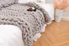 Handmade roving knitted blanket chenille nap quilt sofa decoration photography props