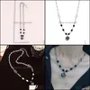 Andere Mode Aeserijen Asori Mannen en Vrouwen Hip Hop Black Pearl Jade Bead Dice Chain Splicing Womens Minderheid Cubaanse Stalen Ketting Drop Deli