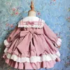 Miayii Baby Clothing Spanish Lolita Retro College Style Lace Stitching Gown Birthday Party Easter Princess Dress For Girls Y3790 G1129