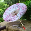 Zijde doek olie papier paraplu regen vrouwen decor vintage dans prop perzik bloesem Chinese immateriële culturele parasol paraguas 210721