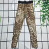 Cheetah Damen Zweiteilige Hosen Trainingsanzüge Yoga-Anzüge Leoparden-Schwarzdruck Lange Ärmel Taille Schlanke Leggings Sportanzug265A