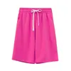 Toppies sommar shorts kvinnor hög midja shorts kort femme solida färg sidofickor casual streetwear 210625