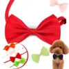 mascota perro pajarita tamaño ajustable gato perro corbata collar accesorios de flor decoración suministros puro color bowknot corbata corbata suministros de aseo
