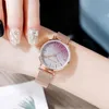 Japanischen BeweGung Modu Farbe Tasarım Ultra-ince Örgü Bant Su Geçirmez Kol Bandı Frauen Armbanduhr Luxus Damen İzle 210527