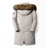 Verwijderbare bont met capuchon hooded eend eendendons parka heren warme winterjas -30 graden multi-pocket capuchon hooded jas mannelijke casual mannen jas 211204