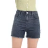 Women's Shorts Summer Women Jeans High Waist Denim Fringe Frayed Ripped Ladies With Pockets