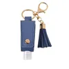 Hand Sanitizer Bottle PU Leather Tassel sundries Holder Keychain Protable Keyring Cover Storage Bags Home Organization