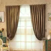 Curtain & Drapes Custom European Style Flannel Embossed Embroidered Blackout Screen Curtains For Living Dining Room Bedroom