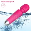 10 Geschwindigkeiten Dual Vabration AV Vibratoren Wiederaufladbarer Zauberstab Massagegerät Körper Nackenmassage Gspot Klitoris Vibrator Sexspielzeug Erwachsene P2506345