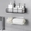 Hooks & Rails Punch Free Bathroom Acces Shelf Organizer Storage Rack Suction Shower Wall Kitchen Basket