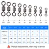 50st Fishing Swivel Ball Bearing Solid Ring Connector Rolling for Sea Accessories Hooks