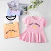 Abiti per neonate Abito casual in cotone Abito sportivo per bambini Abbigliamento da notte morbido estivo Abiti firmati Boutique Abbigliamento per bambini 5 colori BT6509