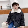 Vinter Barnens varma bomullsjackor Tjejer Kläder KidsBabys Kanin Fur Collar Coats Koreansk stil för pojkar Ytterkläder 211027