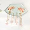 Earrings & Necklace Traditional Chinese Bridal Jewelry Set Hair Accessories Clip Hanfu With Gift Box