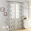 Block geometry Sheer Curtain for Living Room The Bedroom Kitchen Tulle for Windows Window decoration Block geometry 210712