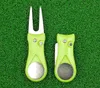 Metal Plastic Golf Divot Tool Mini Portable Adjustable Sports Accessories Practical Stretch Repair Green Fork Many Color