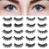 20 paires / pack Faux 3D Mink Eyellash Mix Styles Fals Cils Cruelté Free Natural Long Crisscross Eye Lash Extension Extension