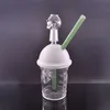 7.5inch glass Beaker Bong hookah Cup Shape Bubbler Water Bongs Thick recycler dab Oil Rigs With 14mm oil burner pipe dome nail lowest price