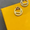 2022 Orecchini a cerchio in oro Designer Orecchini a bottone con diamanti F Orecchino per signora Donna Festa nuziale Amanti Regalo Gioielli 925 Cerchi in argento 22021205