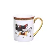 Ceramic Mug Bone China Mugs Coffee Cups Drinkware Cute Mugs Porcelain Cup Birthday Present Ceramic Coffeeware With Spoon 210611