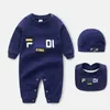 2021 printemps et automne nouveau bébé Onesie ensemble de 3 pièces pur coton 0-2 ans nouveau-né garçon et fille bébé escalade costume