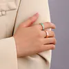 Bague en forme d'étoile en émail coloré pour femmes, breloques esthétiques, goutte d'huile coréenne, bague empilée, bijoux exquis Y2k, vente en gros