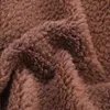 Stora kornull fårskjuvning päls Kvinnors Medium och Long Stand Collar Lamb Wool Coat Ox Horn Button Coat 211207