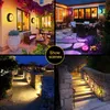 Solaire Sol Pelouse Lumières Extérieur RVB 7 Couleurs Modifiable Étanche Décoratif Solaire Lampe De Jardin Éclairage Extérieur 8 LED pour Yard Deck