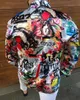 Blusa Vintage Manga Longa Camisa Masculina Tamanho Grande Estampado Camiseta 3XL Camisas Masculinas Casuais