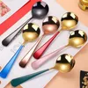 304 Stainless Steel Spoons Household Round Spoon Thickened Metal Tableware