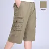 Ymwmhu Summer Thin Shorts Mężczyzn Styl swobodny styk Pants Pantness Man Man Solid Shorts Zapip Kieszonkowy odzież 210322